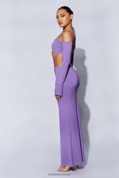 Meshki Jules Maxi Triangle Cut Out Dress Clothing Purple 6DX22712