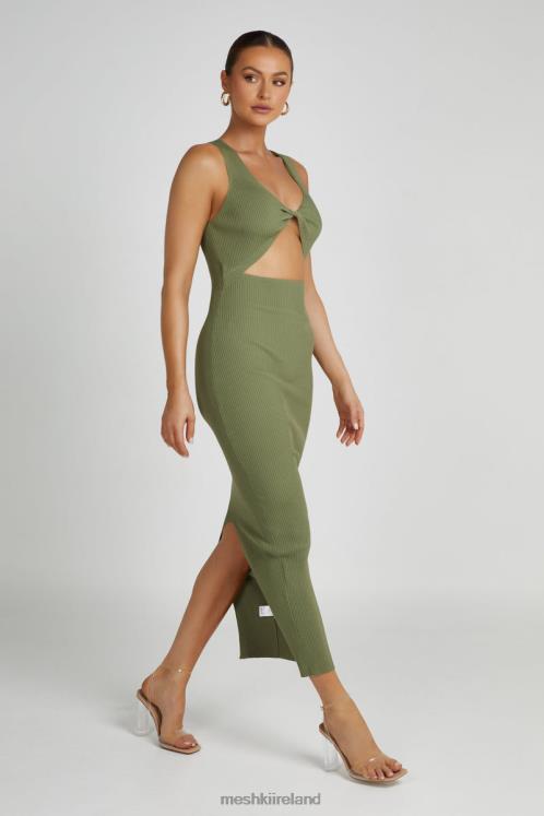 Meshki Kaesha Knit Maxi Dress Clothing Olive 6DX22241