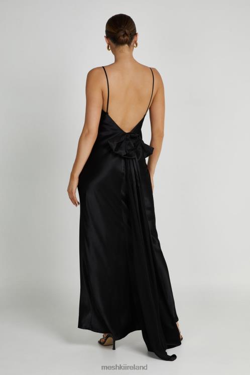 Meshki Kailey Low Back Maxi Dress With Detachable Bow Train Clothing Black 6DX22190