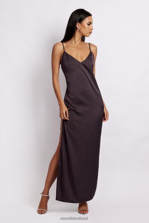 Meshki Karissa Side Split Maxi Dress Clothing Charcoal 6DX22532