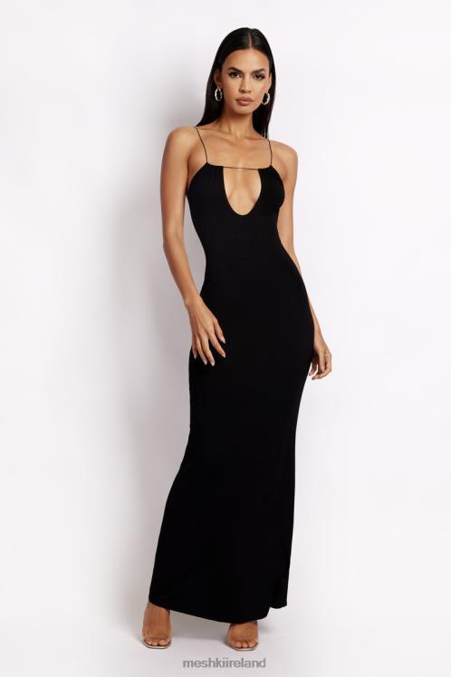 Meshki Kirsty Strappy Circle Cutout Maxi Dress Clothing Black 6DX22452