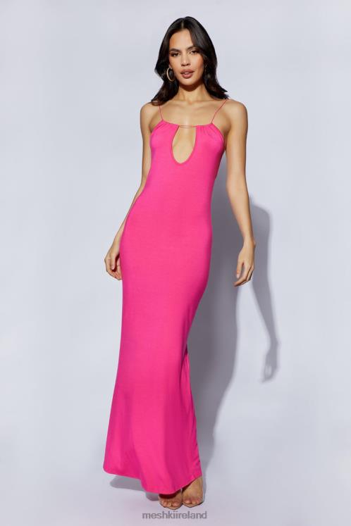 Meshki Kirsty Strappy Circle Cutout Maxi Dress Clothing Fuchsia 6DX22622
