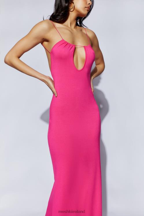 Meshki Kirsty Strappy Circle Cutout Maxi Dress Clothing Fuchsia 6DX22622