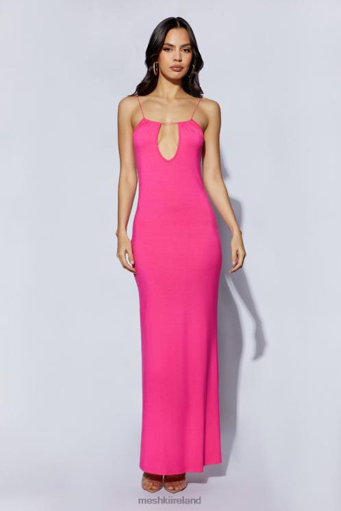 Meshki Kirsty Strappy Circle Cutout Maxi Dress Clothing Fuchsia 6DX22622