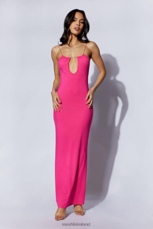 Meshki Kirsty Strappy Circle Cutout Maxi Dress Clothing Fuchsia 6DX22622