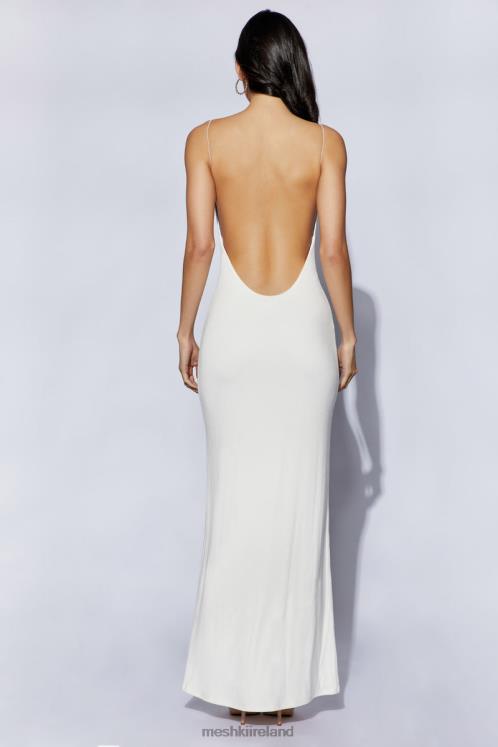 Meshki Kirsty Strappy Circle Cutout Maxi Dress Clothing White 6DX22690