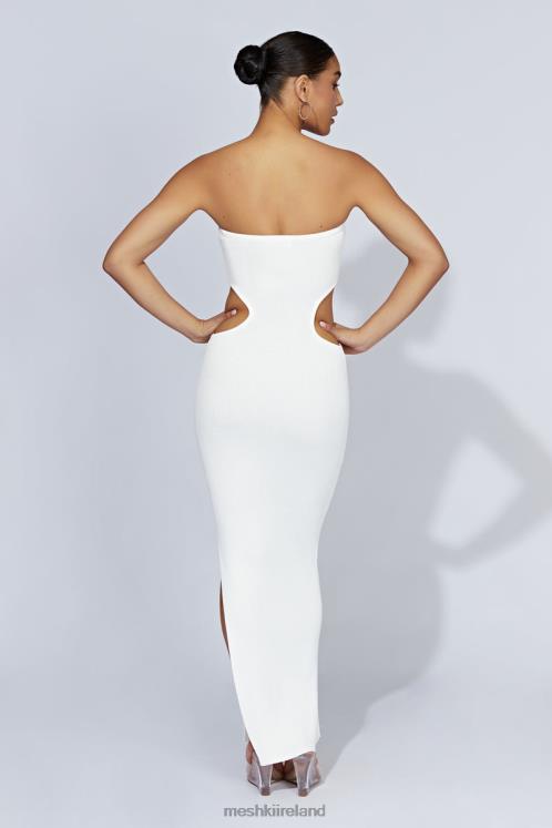 Meshki Kori Knit Bandeau Maxi Dress Clothing White 6DX22668