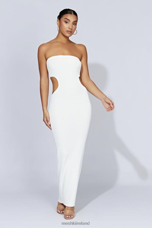 Meshki Kori Knit Bandeau Maxi Dress Clothing White 6DX22668