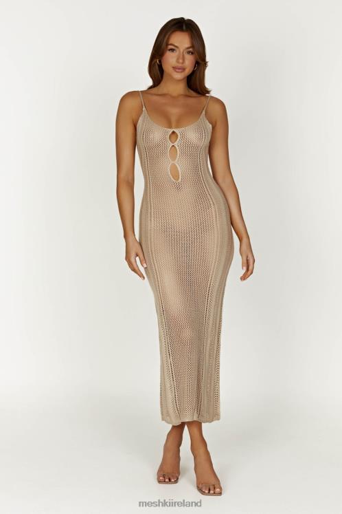 Meshki Lily Mixed Yarn Maxi Dress Clothing Taupe 6DX22485