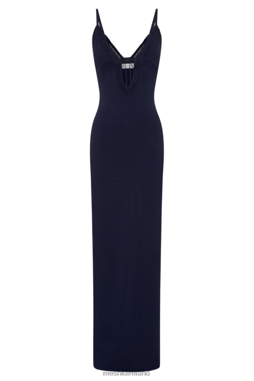 Meshki Maia Pointelle Knit Maxi Dress Clothing Navy 6DX2283