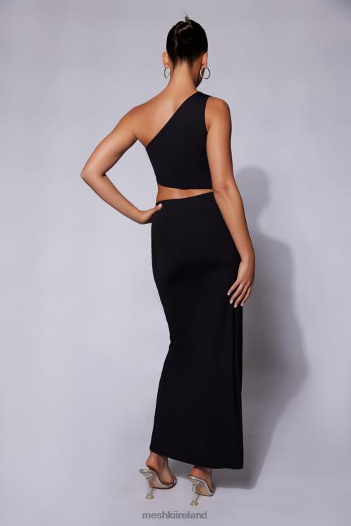 Meshki Margot One Shoulder Maxi Dress With Diamante Rope Clothing Black 6DX22520