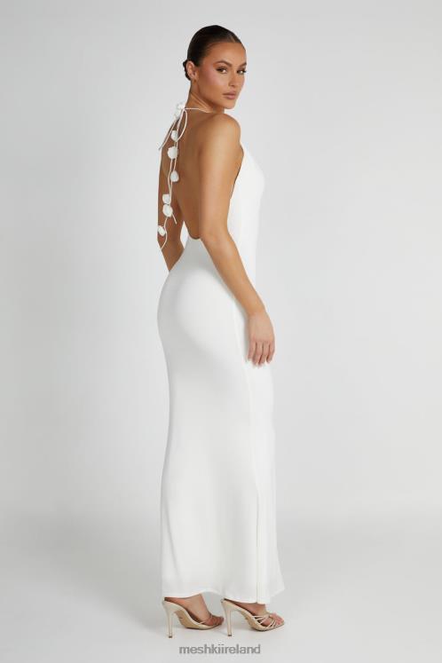 Meshki Marion Rose Halter Maxi Dress Clothing White 6DX22158