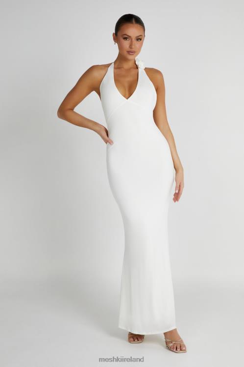 Meshki Marion Rose Halter Maxi Dress Clothing White 6DX22158