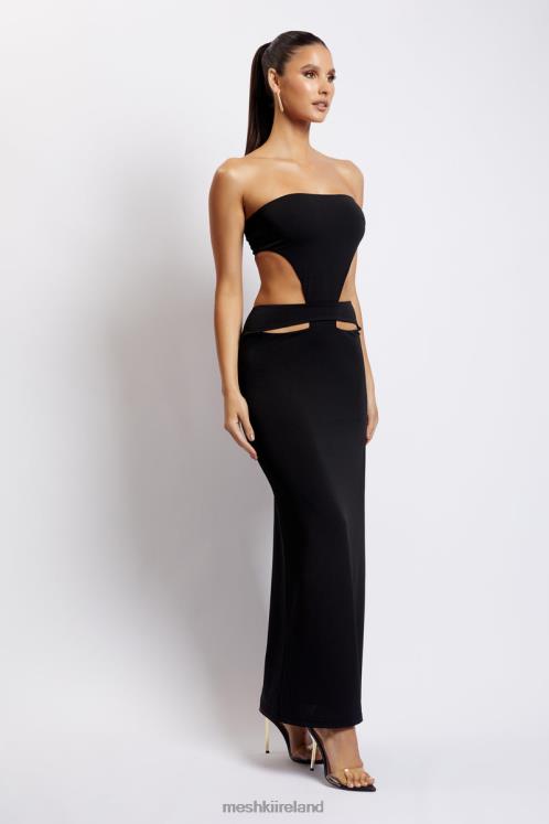 Meshki Marissa Strapless Maxi Dress With Waist Tie Clothing Black 6DX22648