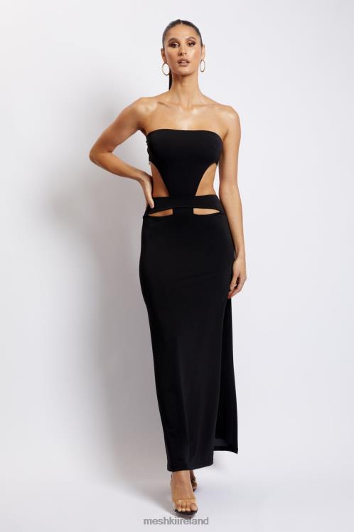 Meshki Marissa Strapless Maxi Dress With Waist Tie Clothing Black 6DX22648
