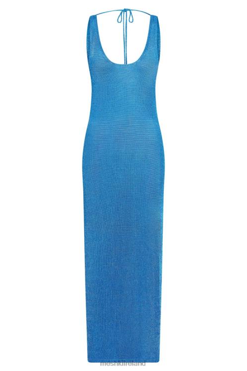 Meshki Maryam Knit Maxi Dress With Side Split Clothing Azure Blue 6DX22637