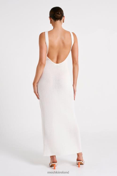 Meshki Maxine Sheer Knit Maxi Dress Clothing White 6DX2275