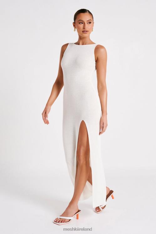 Meshki Maxine Sheer Knit Maxi Dress Clothing White 6DX2275