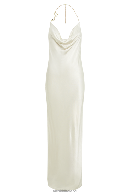 Meshki Melissa Satin Cowl Front Maxi Dress Clothing Ivory 6DX22107