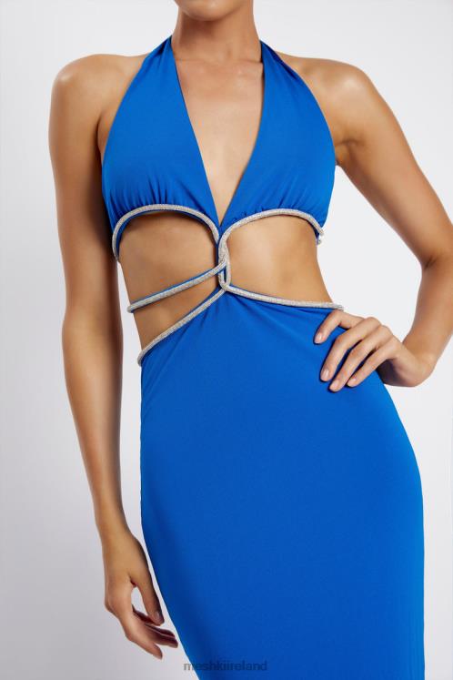 Meshki Nicha Diamante Cut Out Maxi Dress Clothing Cobalt Blue 6DX22701