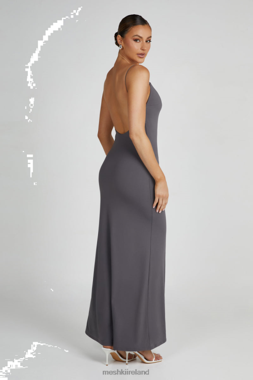 Meshki Nikkita Recycled Nylon Strappy Maxi Dress Clothing Charcoal 6DX22104