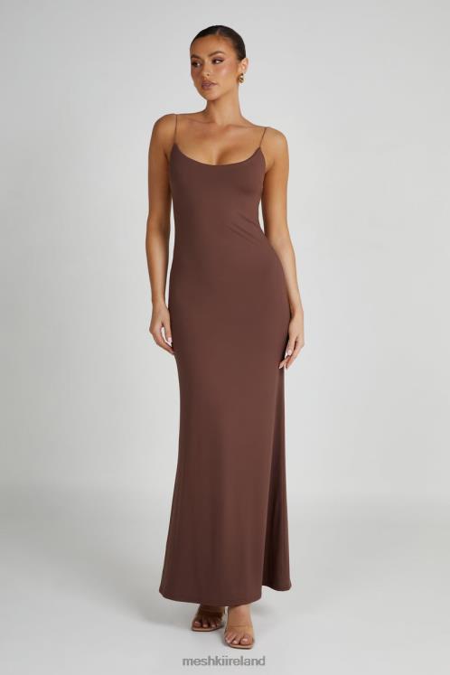 Meshki Nikkita Recycled Nylon Strappy Maxi Dress Clothing Mocha 6DX2297