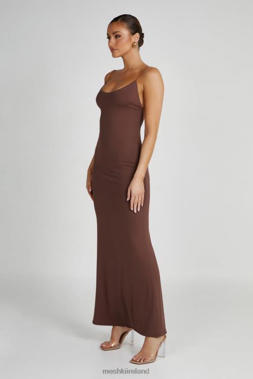 Meshki Nikkita Recycled Nylon Strappy Maxi Dress Clothing Mocha 6DX2297