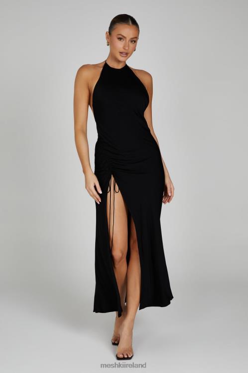 Meshki Polly Halter Maxi Dress Clothing Black 6DX22136
