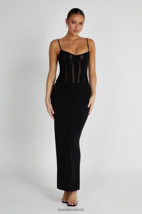 Meshki Priya Panelled Maxi Dress Clothing Black 6DX22145
