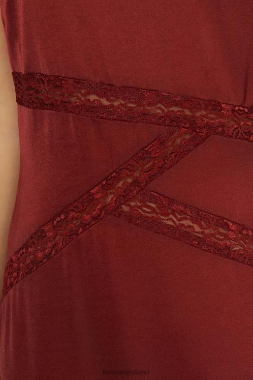 Meshki Prue Spliced Lace Maxi Dress Clothing Cherry Chocolate 6DX22508