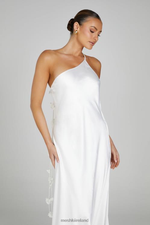 Meshki Rebecca One Shoulder Rose Maxi Dress Clothing White 6DX22103