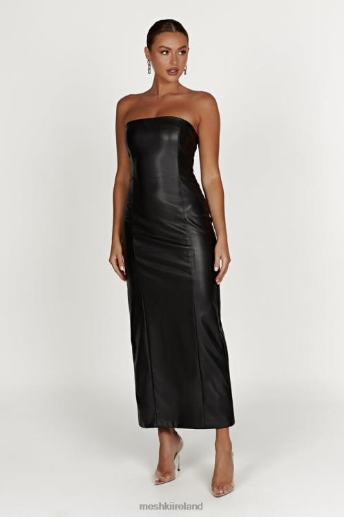 Meshki Roberta Pu Maxi Dress Clothing Black 6DX22434