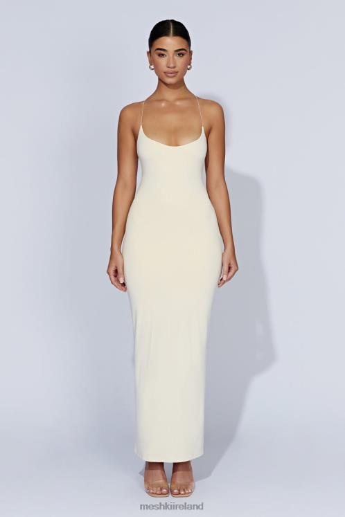 Meshki Sabine Backless Maxi Dress Clothing Cream 6DX22328
