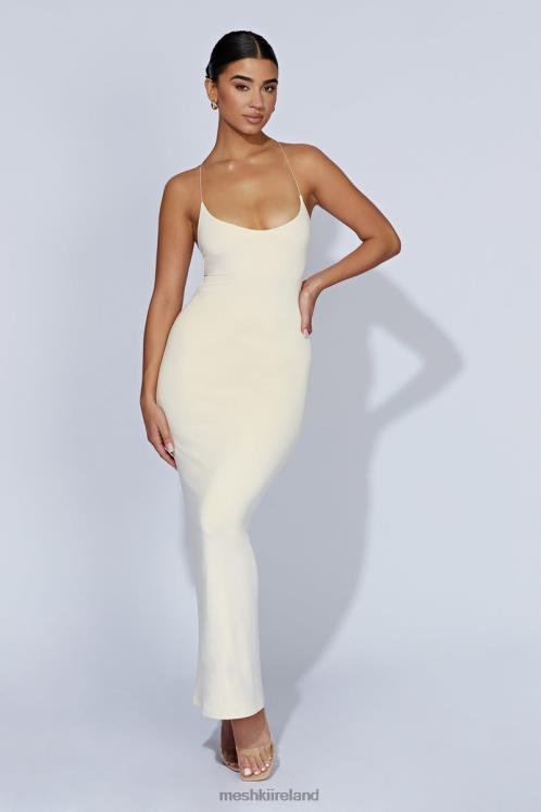 Meshki Sabine Backless Maxi Dress Clothing Cream 6DX22328