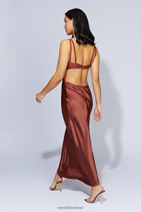 Meshki Seraphine Lace Maxi Dress Clothing Cherry Chocolate 6DX22696