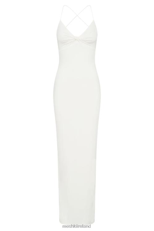 Meshki Sinead Twist Maxi Dress Clothing White 6DX22211