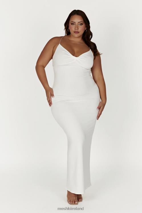 Meshki Sinead Twist Maxi Dress Clothing White 6DX22211