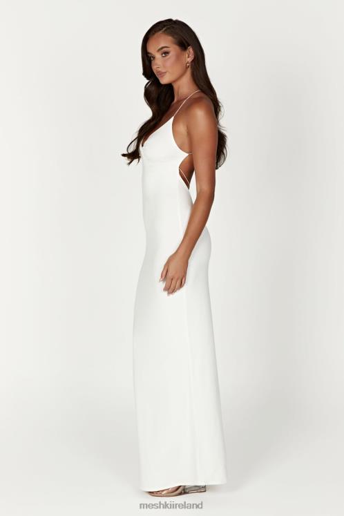 Meshki Sinead Twist Maxi Dress Clothing White 6DX22211