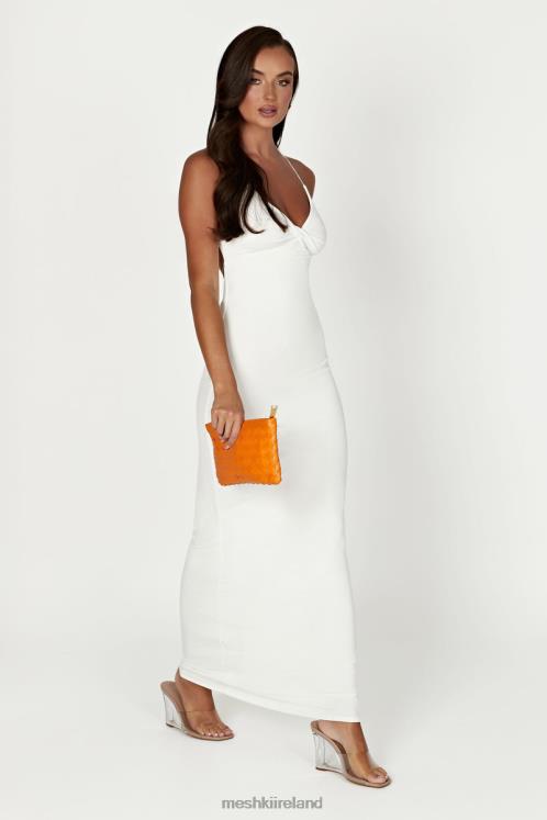 Meshki Sinead Twist Maxi Dress Clothing White 6DX22211