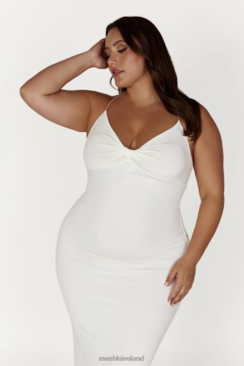 Meshki Sinead Twist Maxi Dress Clothing White 6DX22211