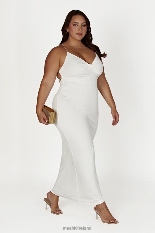 Meshki Sinead Twist Maxi Dress Clothing White 6DX22211
