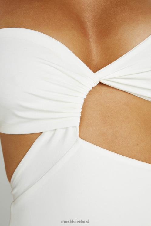 Meshki Solana One Shoulder Maxi Dress Clothing White 6DX22260