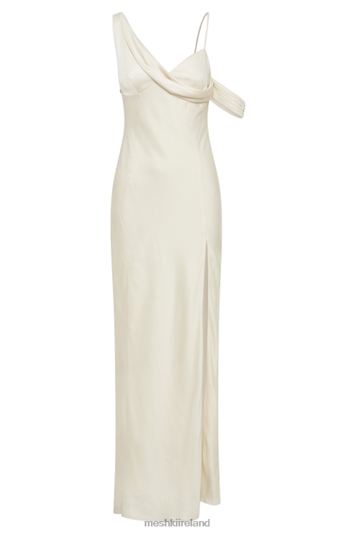 Meshki Soleil Satin Off Shoulder Maxi Dress Clothing Ivory 6DX2242