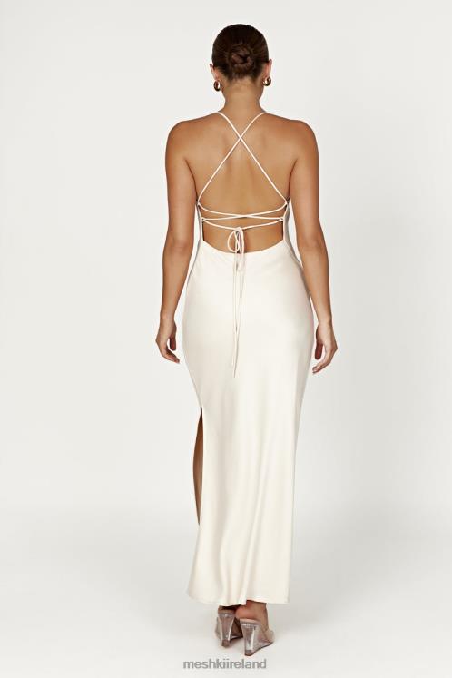 Meshki Sydney Straight Neck Slip Maxi Dress Clothing Cream 6DX22177