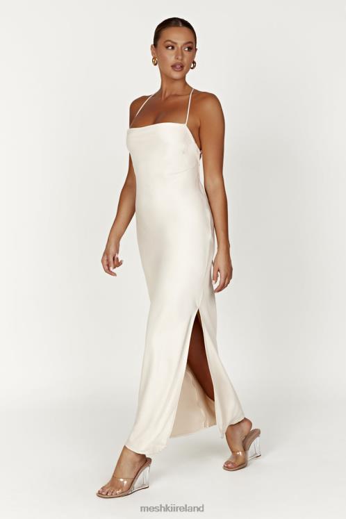 Meshki Sydney Straight Neck Slip Maxi Dress Clothing Cream 6DX22177