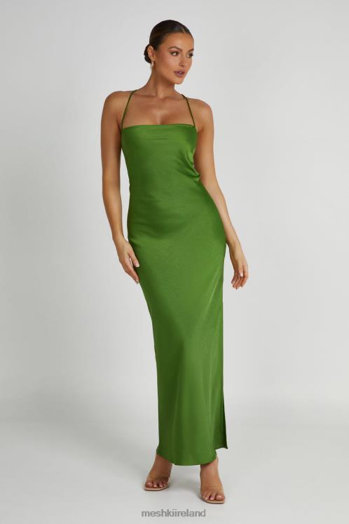 Meshki Sydney Straight Neck Slip Maxi Dress Clothing Emerald 6DX22154
