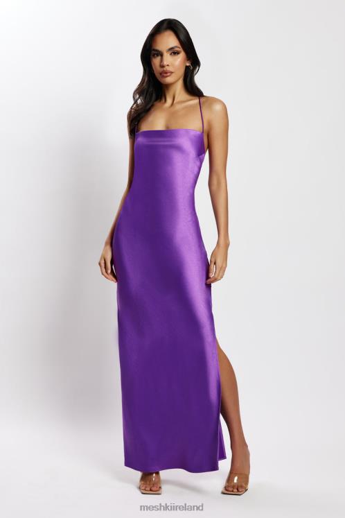 Meshki Sydney Straight Neck Slip Maxi Dress Clothing Purple 6DX22445