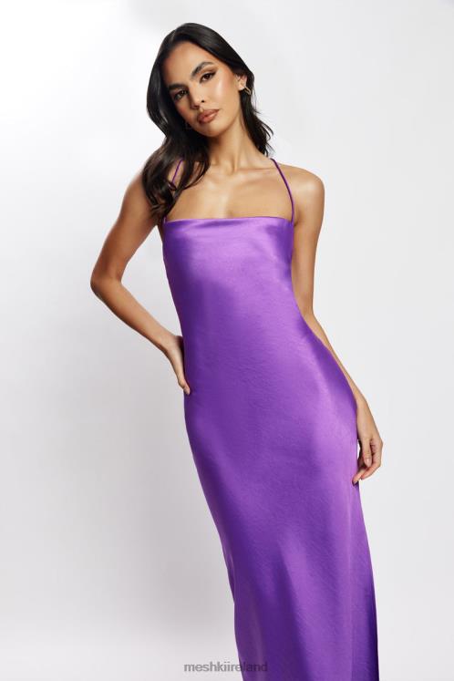 Meshki Sydney Straight Neck Slip Maxi Dress Clothing Purple 6DX22445