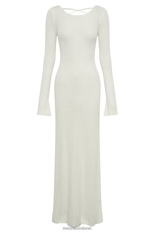 Meshki Talia Maxi Open Back Knit Dress Clothing Ivory 6DX22166