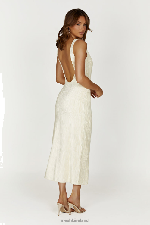 Meshki Theia Plisse Maxi Dress Clothing Ivory 6DX22335